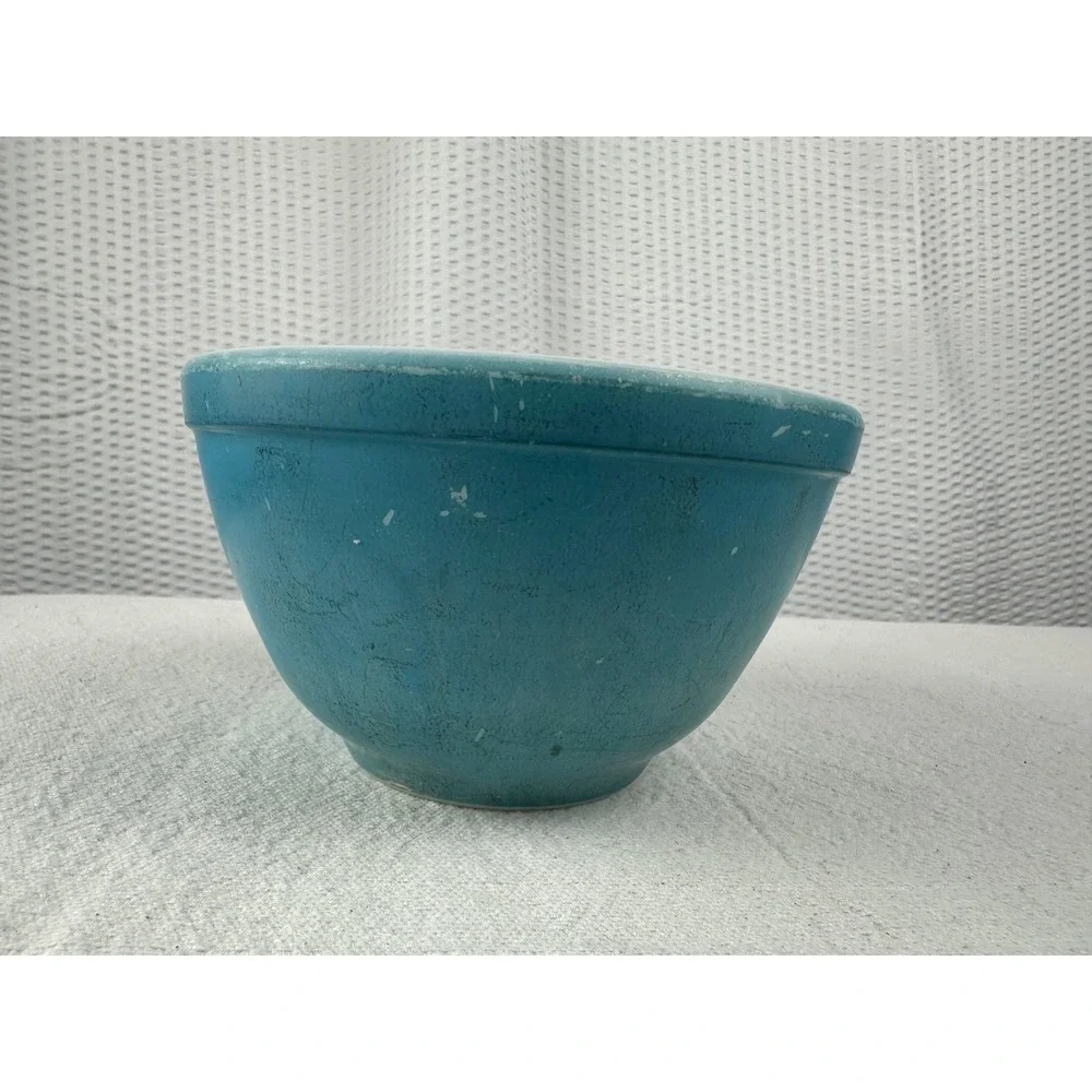Vintage Pyrex Turquoise Blue Mixing Bowl Small Mid Century MCM 6.5